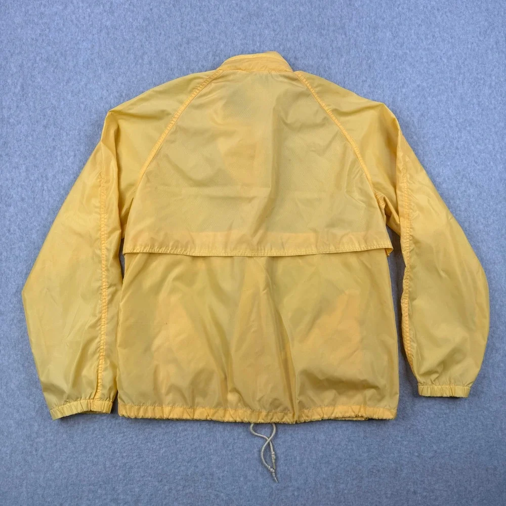 Vintage Woolrich Jacket Mens Medium Yellow Windbreaker Nylon Zip Up Teton Group